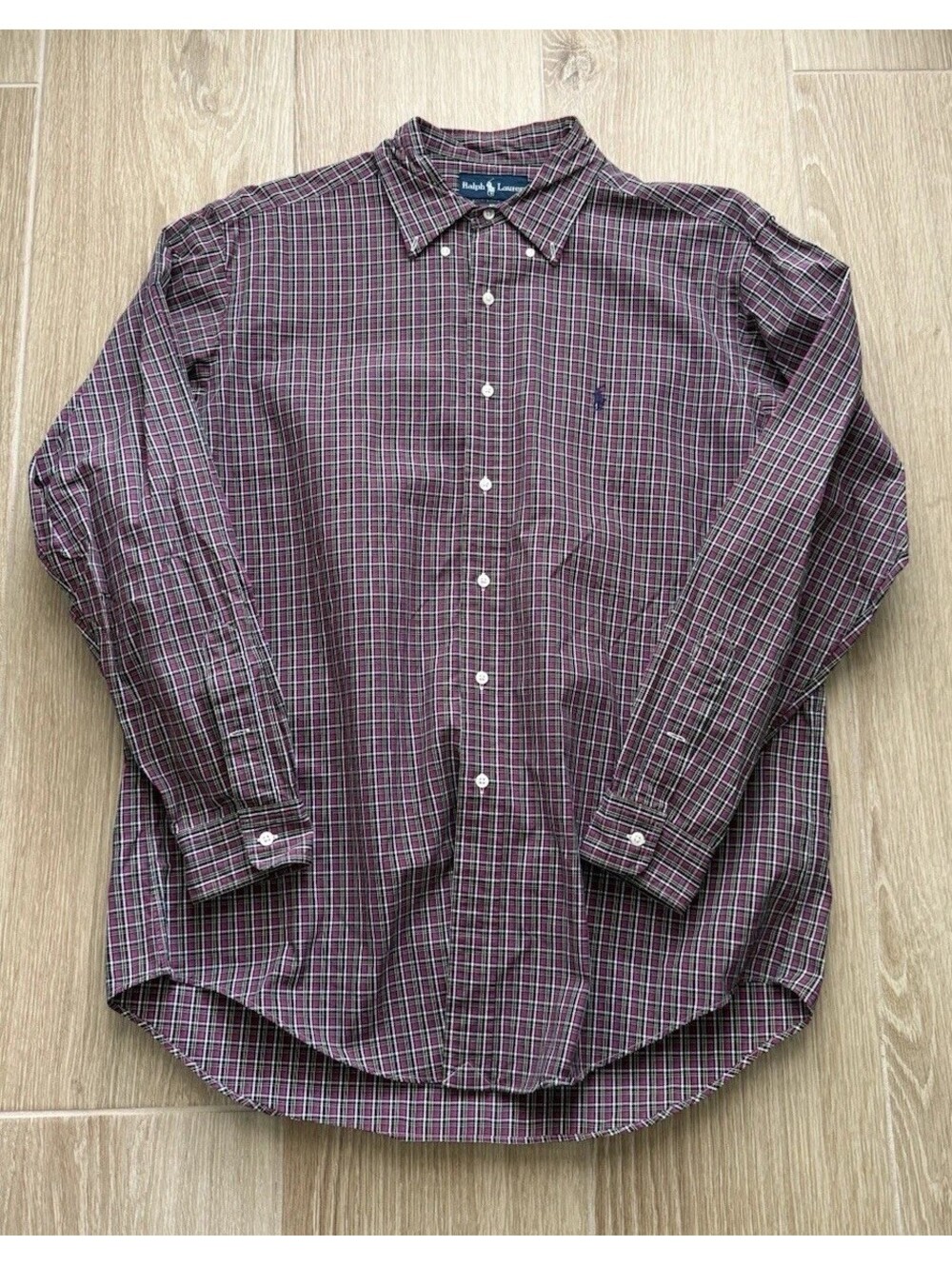Polo Ralph Lauren Men's Classic Fit Shirt Vintage, Button Down, Plaid Pattern